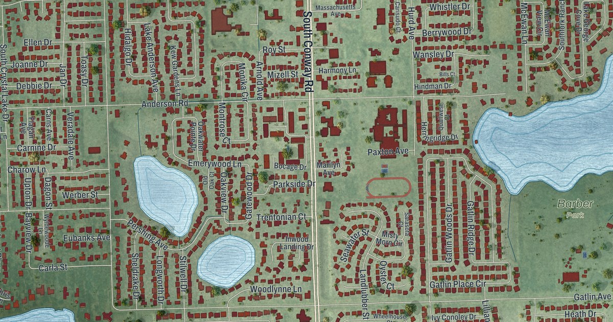 Map of Conway, Florida in 2026