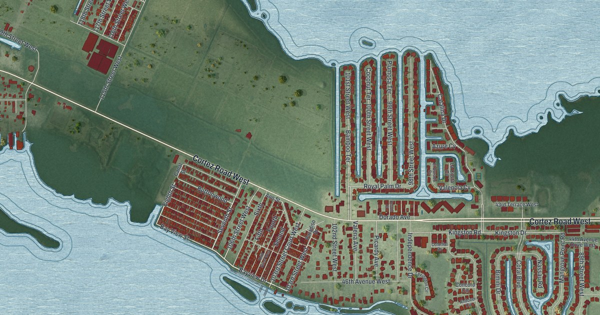 Map of Cortez, Florida in 2026