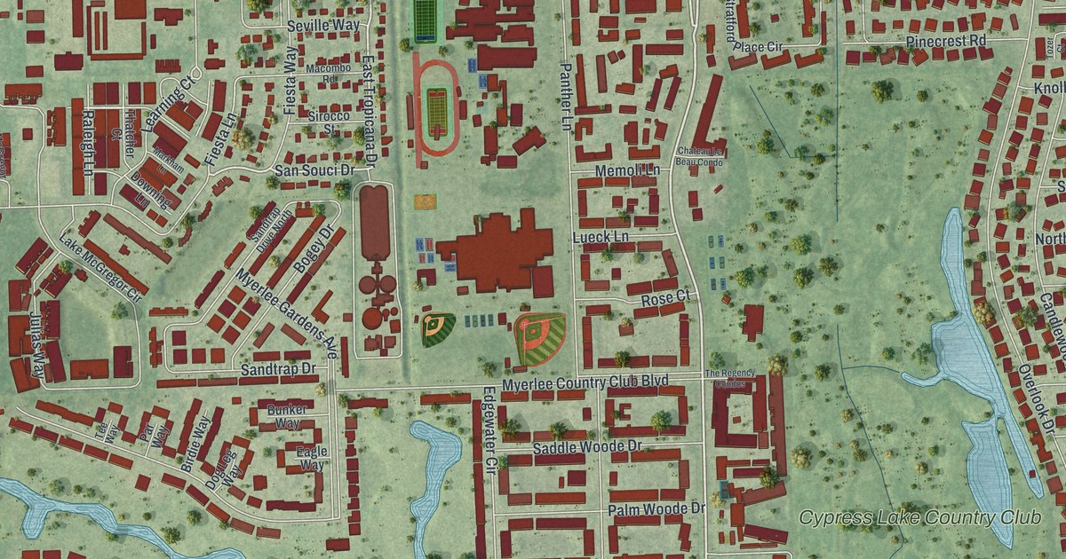 Map of Cypress Lake, Florida in 2026