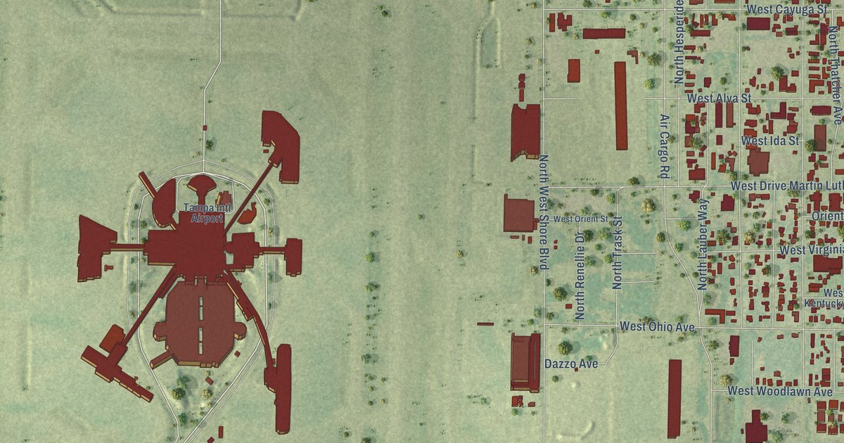 Detailed Map of Drew Park, Florida