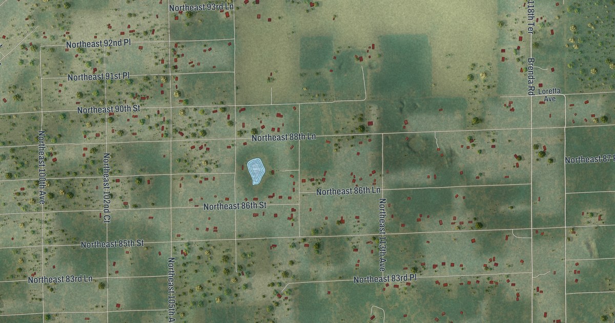 Map of East Bronson, Florida in 2026