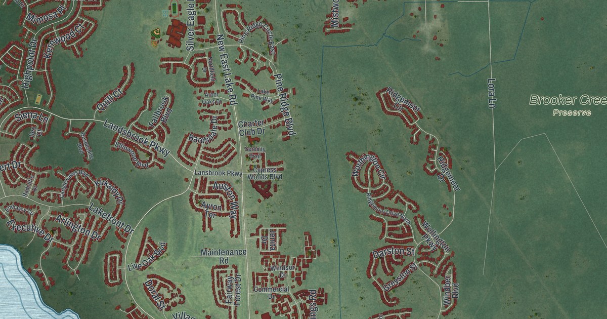 Map of East Lake, Florida in 2026