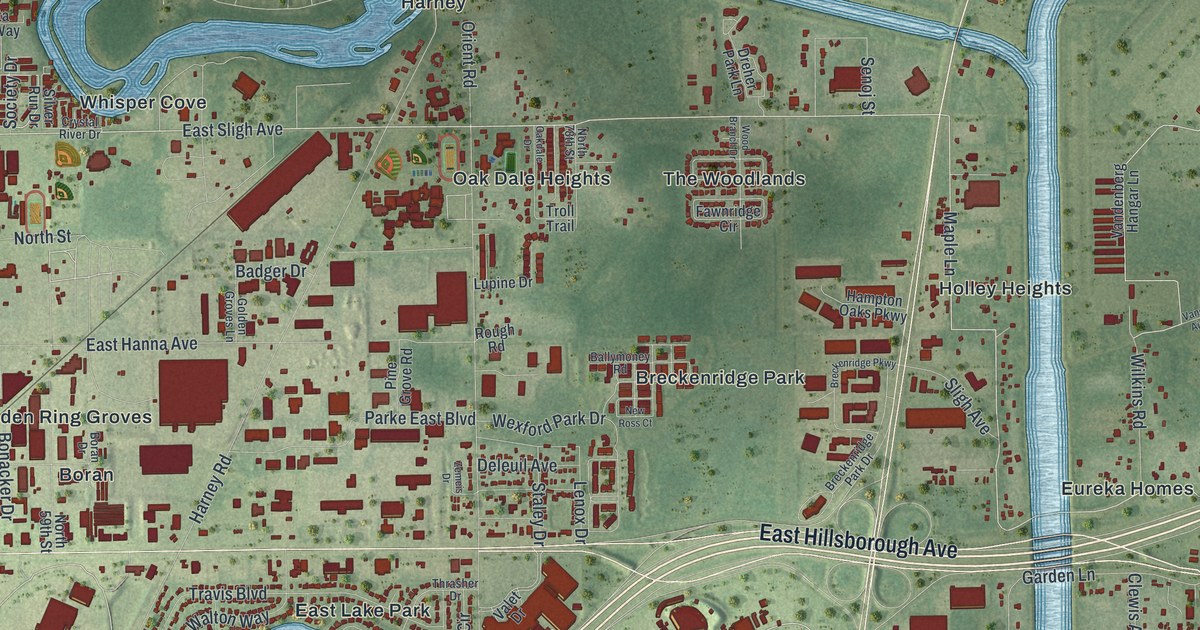 Map of East Lake-Orient Park, Florida in 2026