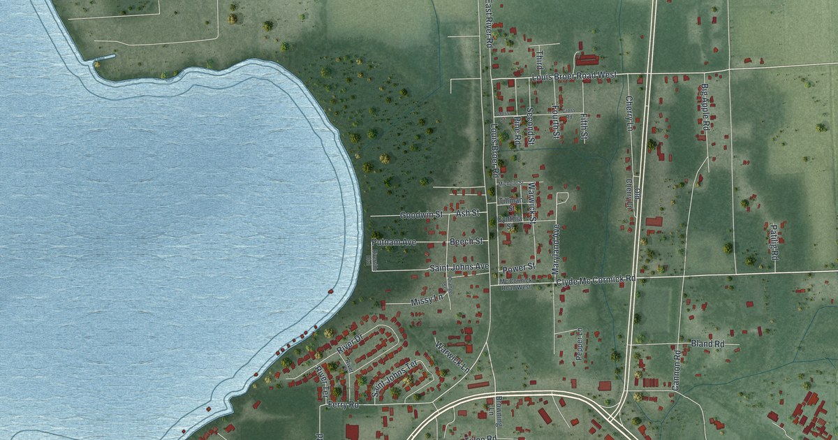 Map of East Palatka, Florida in 2026