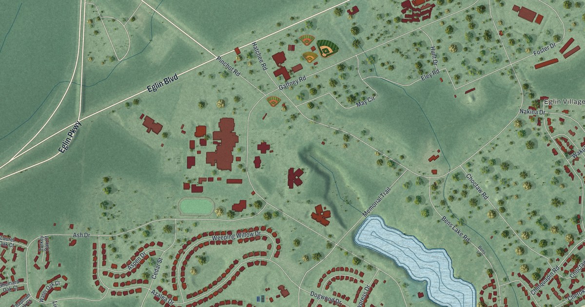 Map of Eglin AFB, Florida in 2026