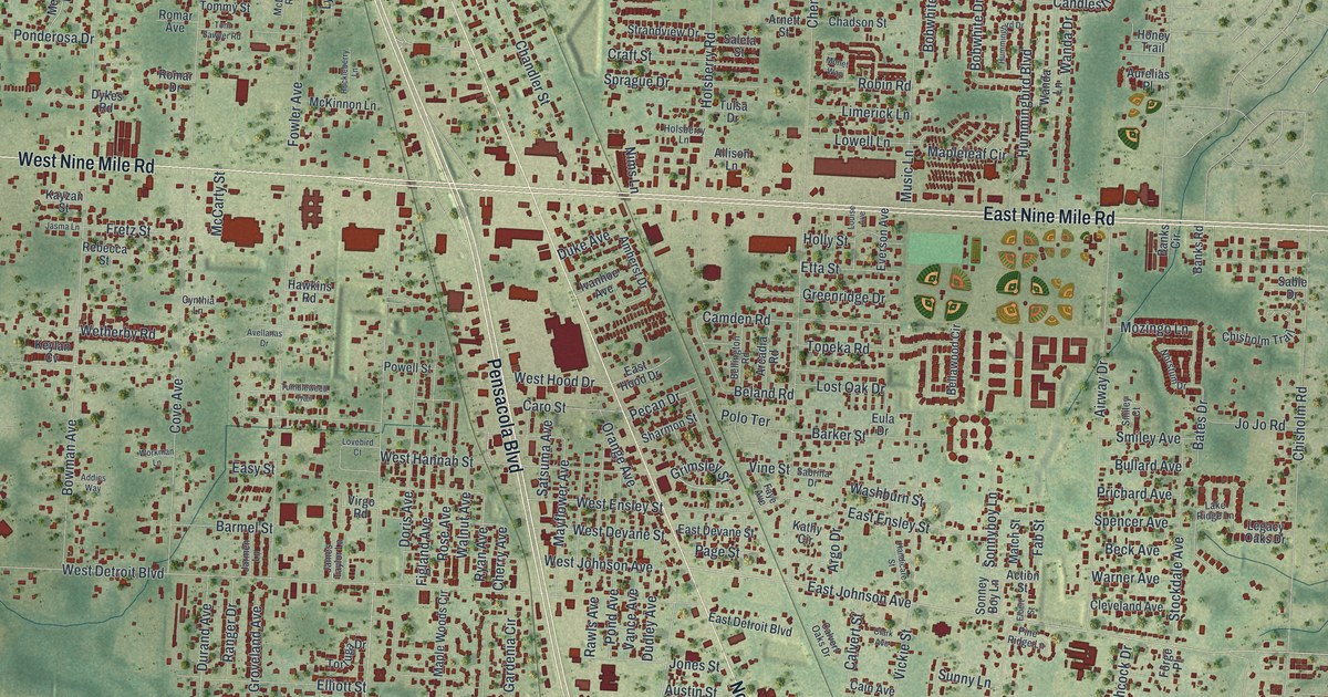 Map of Ensley, Florida in 2026