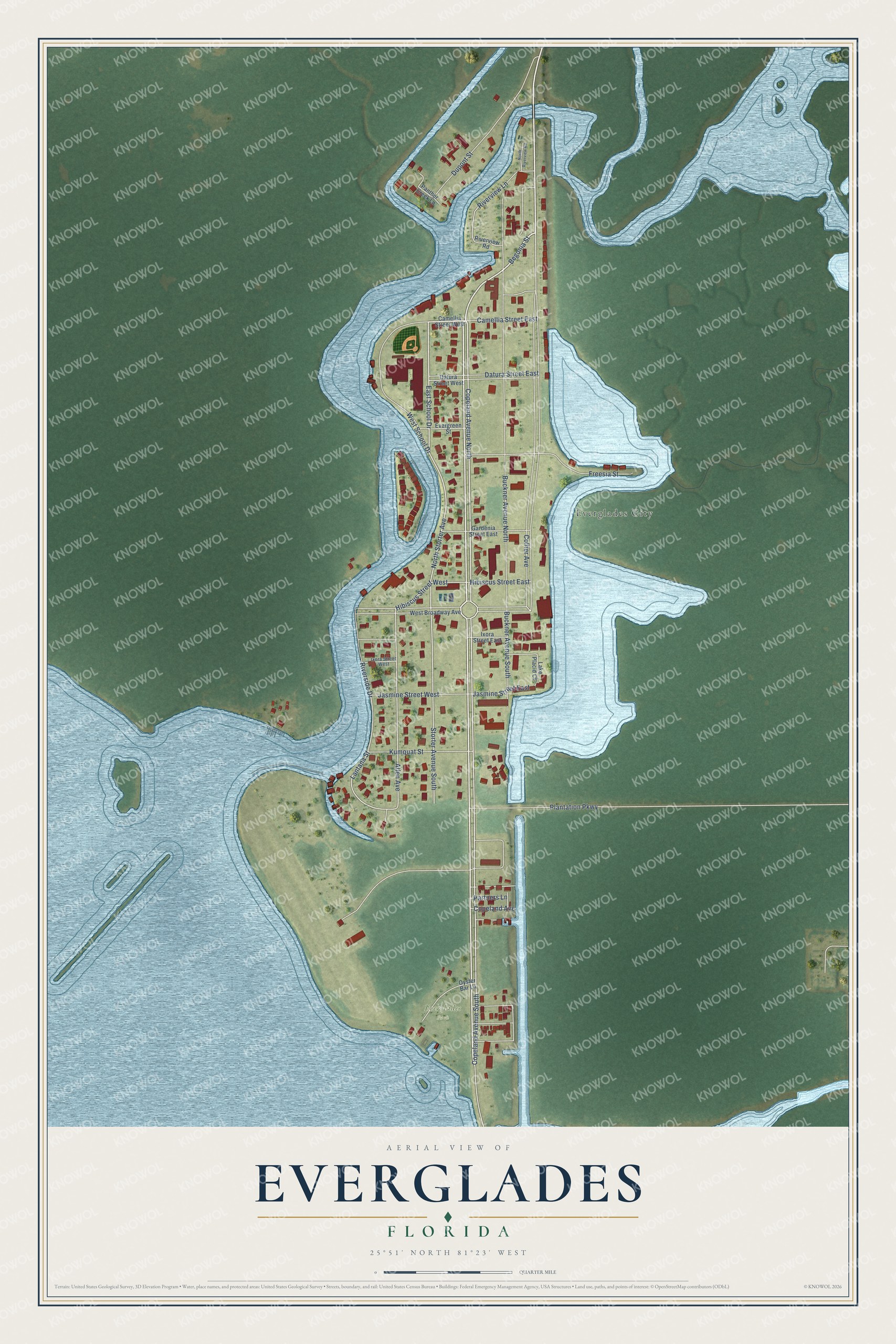 Watermarked full-map preview of Everglades, Florida