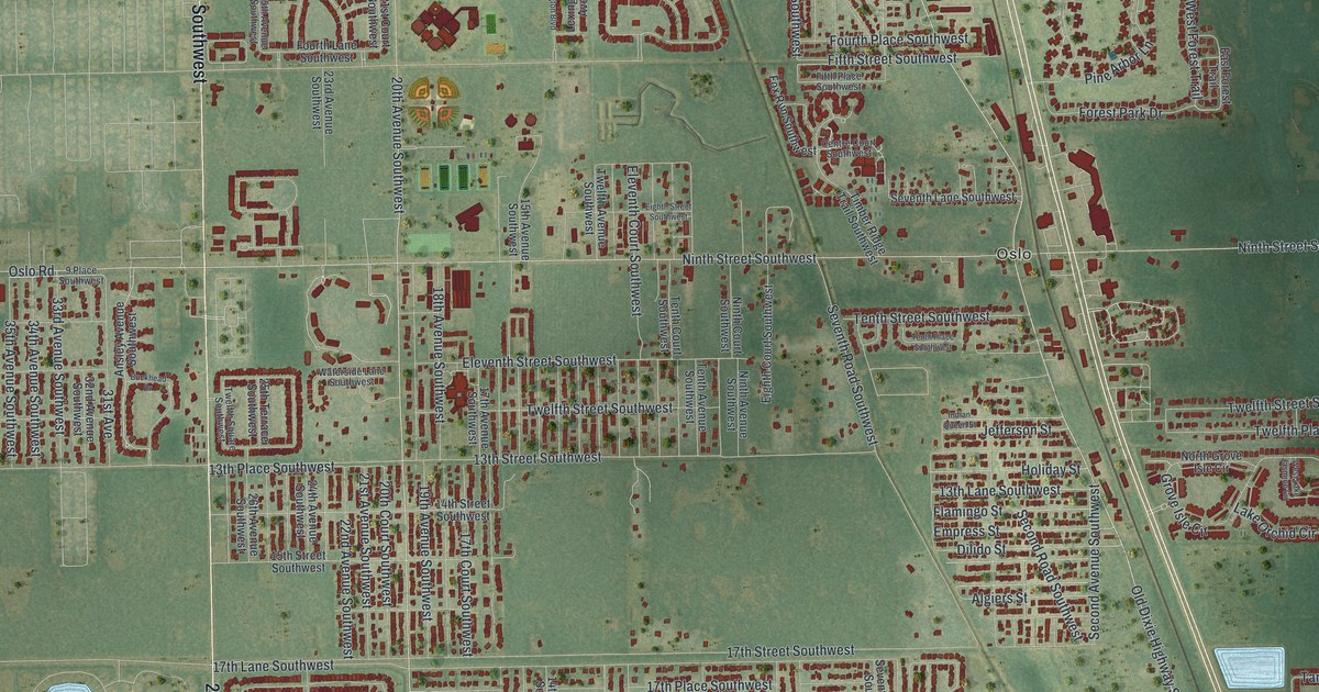 Map of Florida Ridge, Florida in 2026