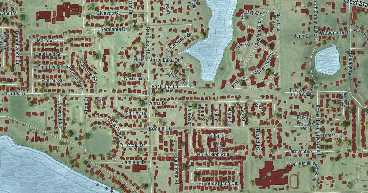 Map of Forest City, Florida in 2026