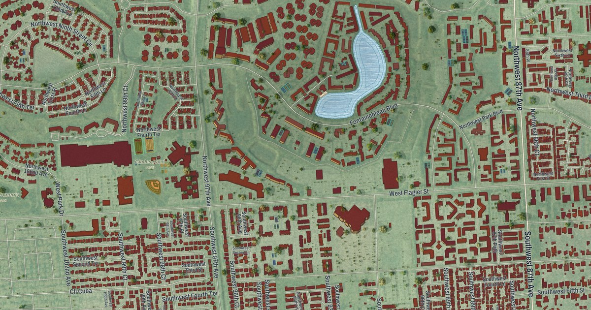 Map of Fountainebleau, Florida in 2026