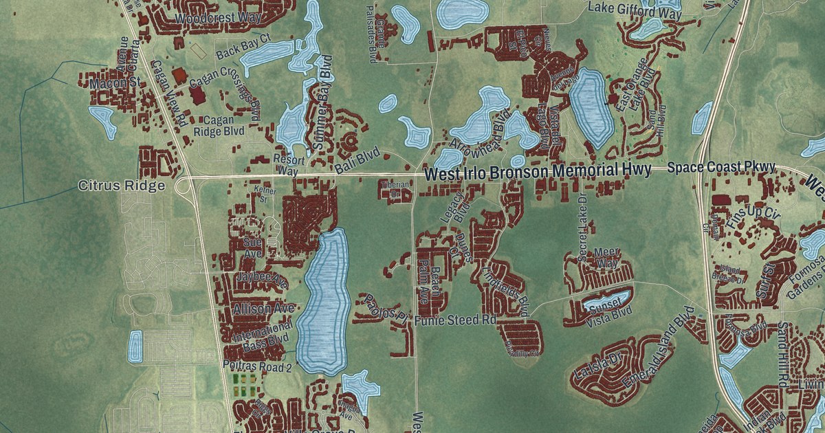 Map of Four Corners, Florida in 2026