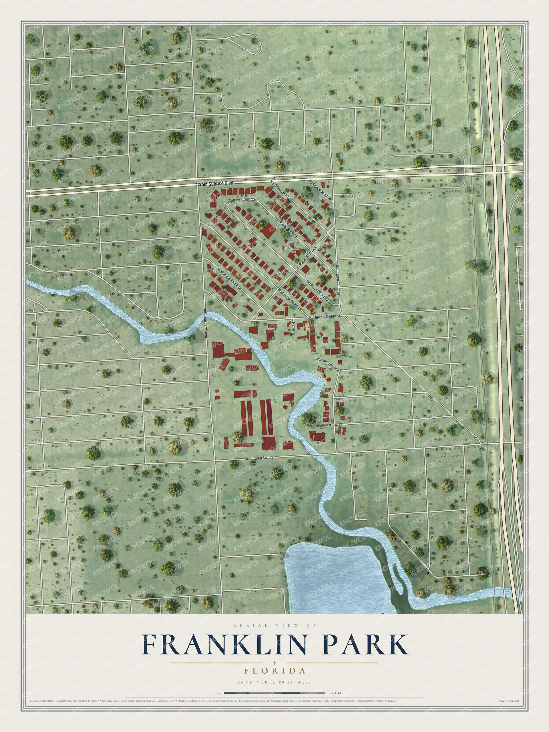 Watermarked full-map preview of Franklin Park, Florida