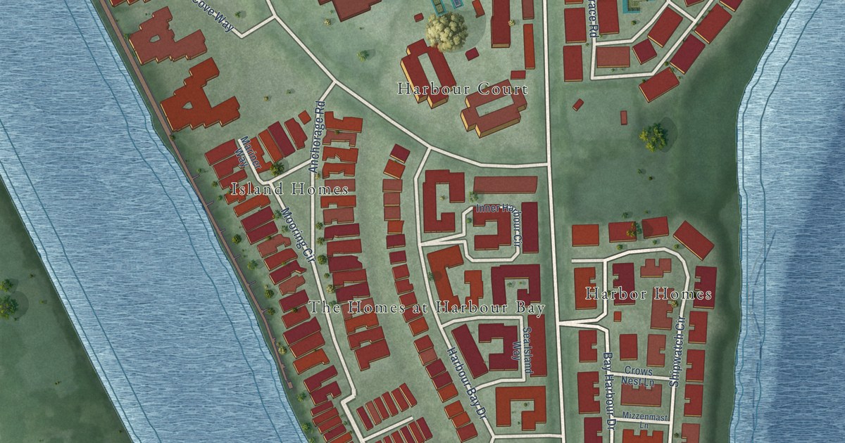 Detailed Map of Harbour Island, Florida
