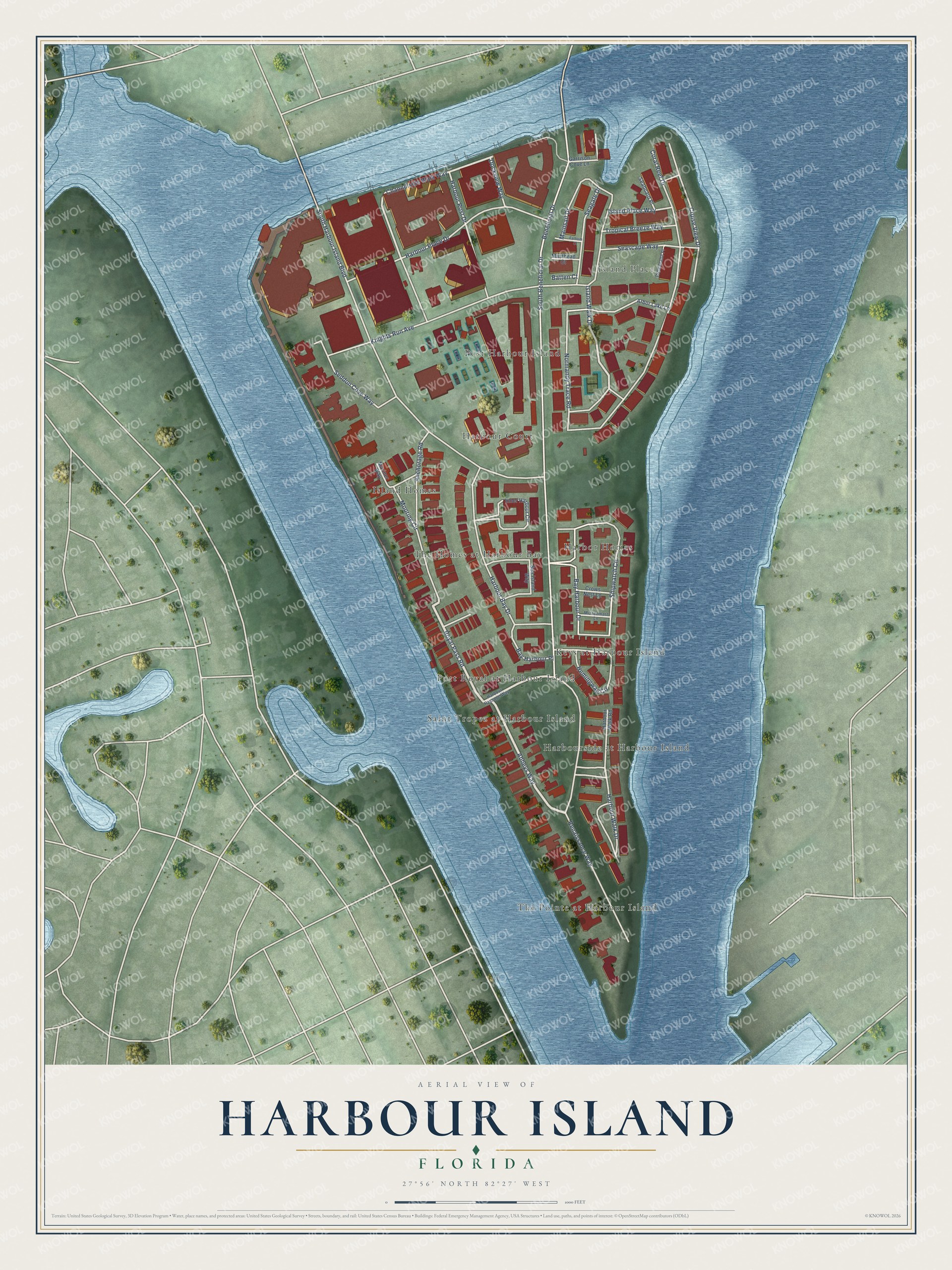 Watermarked full-map preview of Harbour Island, Florida