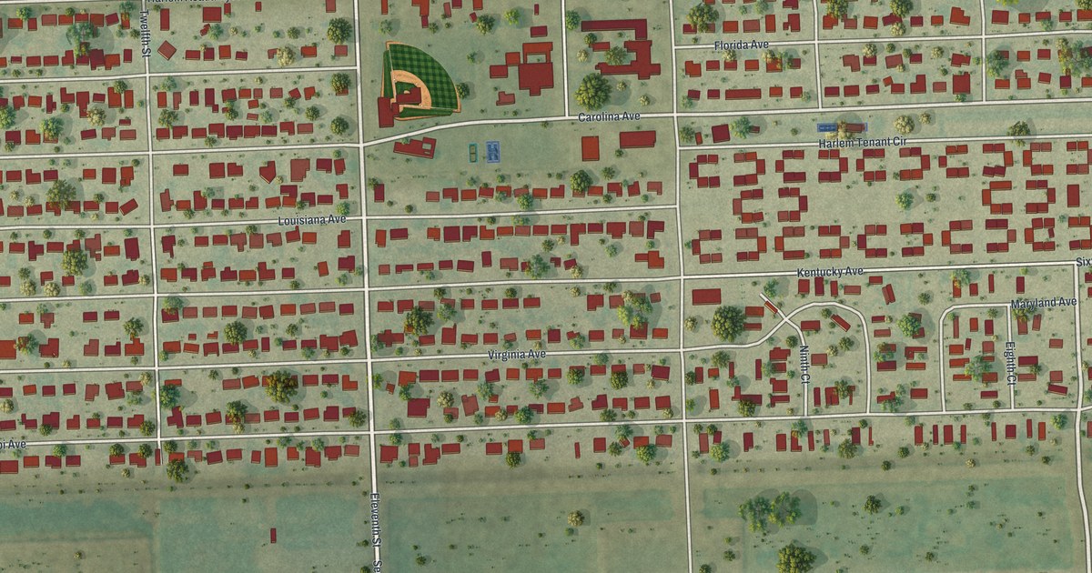 Map of Harlem, Florida in 2026
