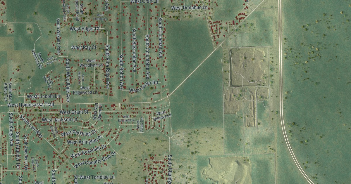 Map of Homosassa Springs, Florida in 2026