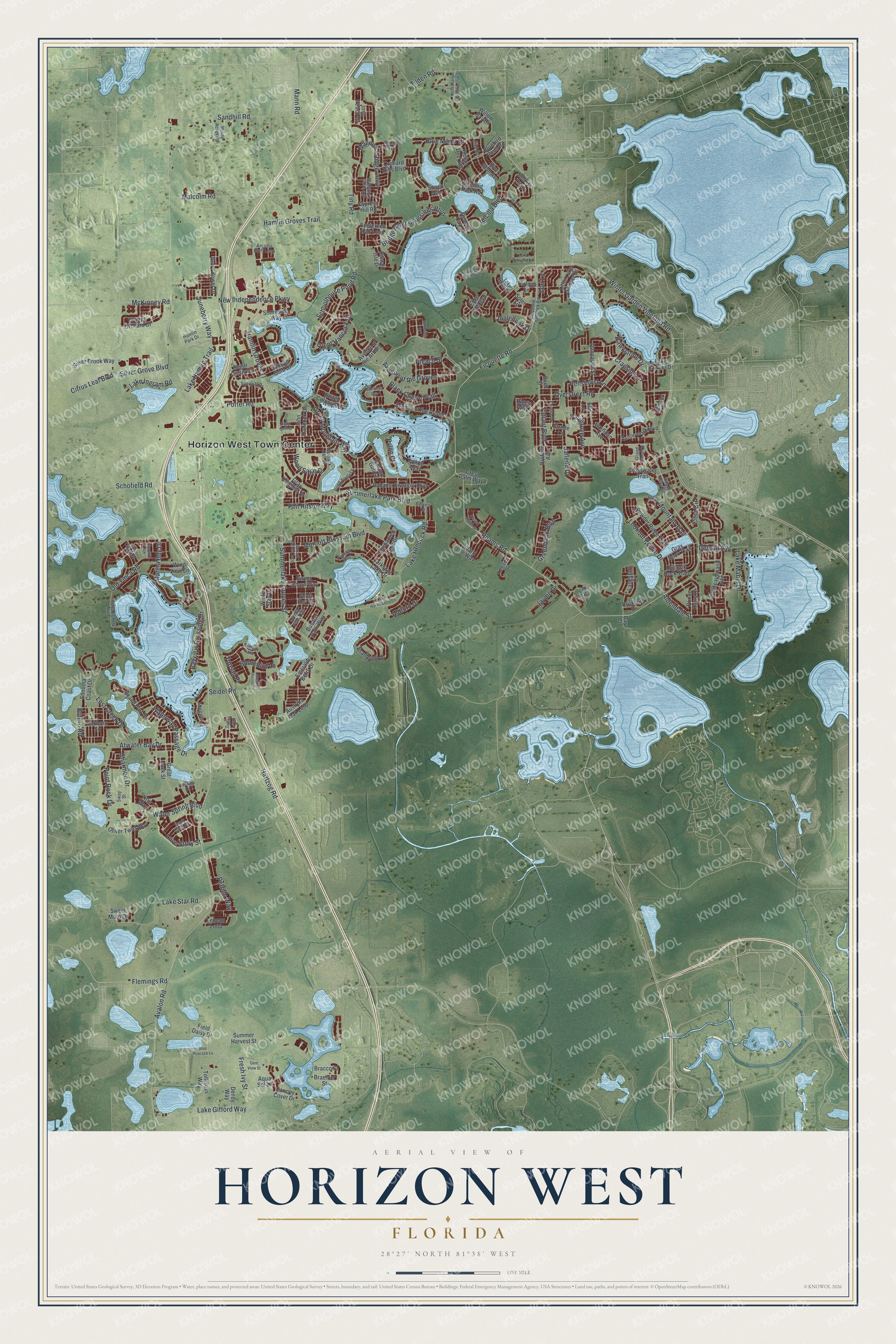 Watermarked full-map preview of Horizon West, Florida