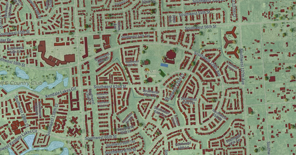 Map of Kendale Lakes, Florida in 2026