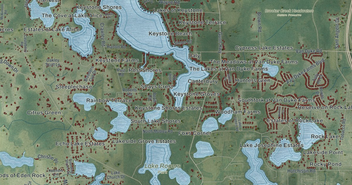 Map of Keystone, Florida in 2026
