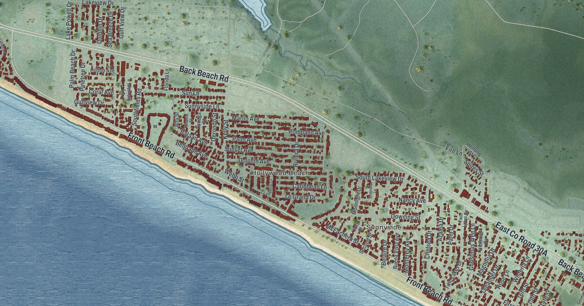 Map of Laguna Beach, Florida in 2026