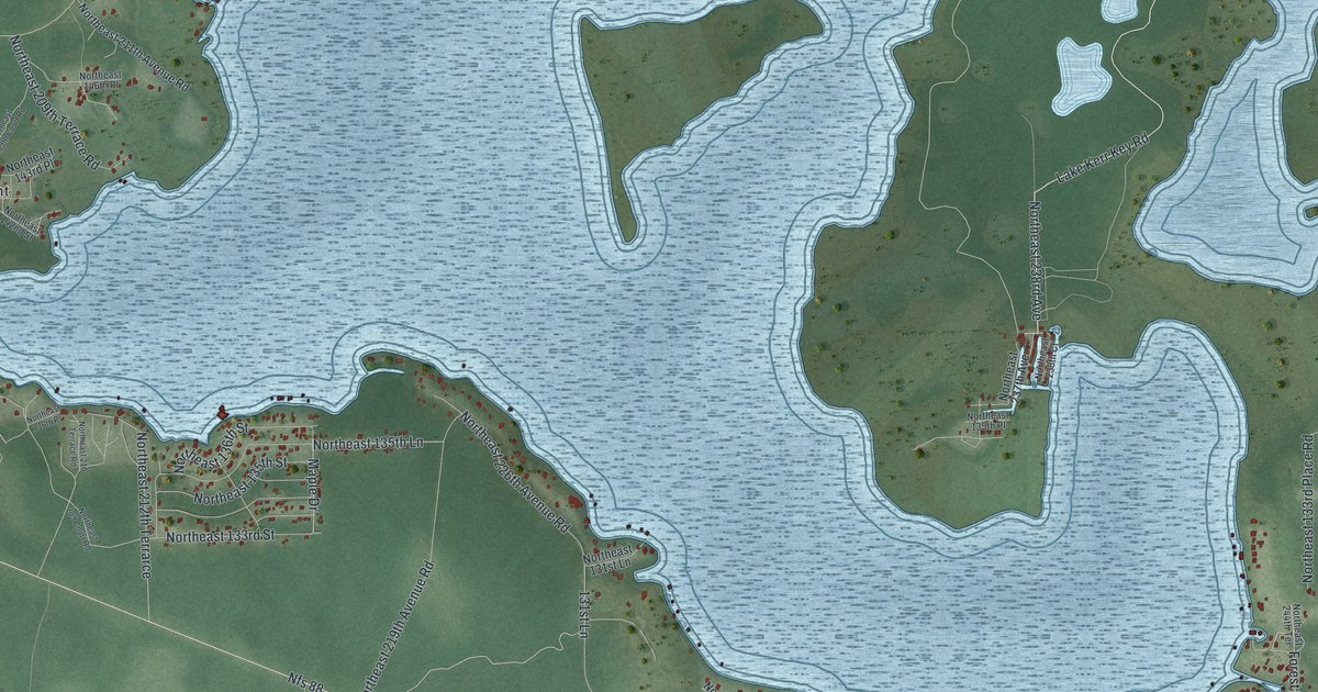 Map of Lake Kerr, Florida in 2026