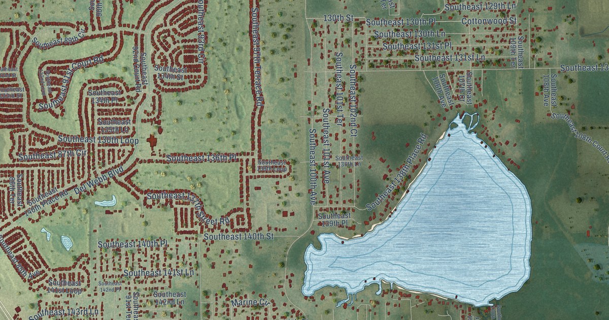 Detailed Map of Lake Weir, Florida