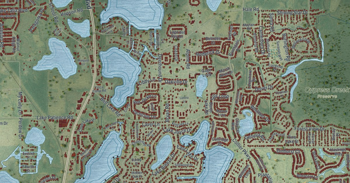 Map of Land O’ Lakes, Florida in 2026