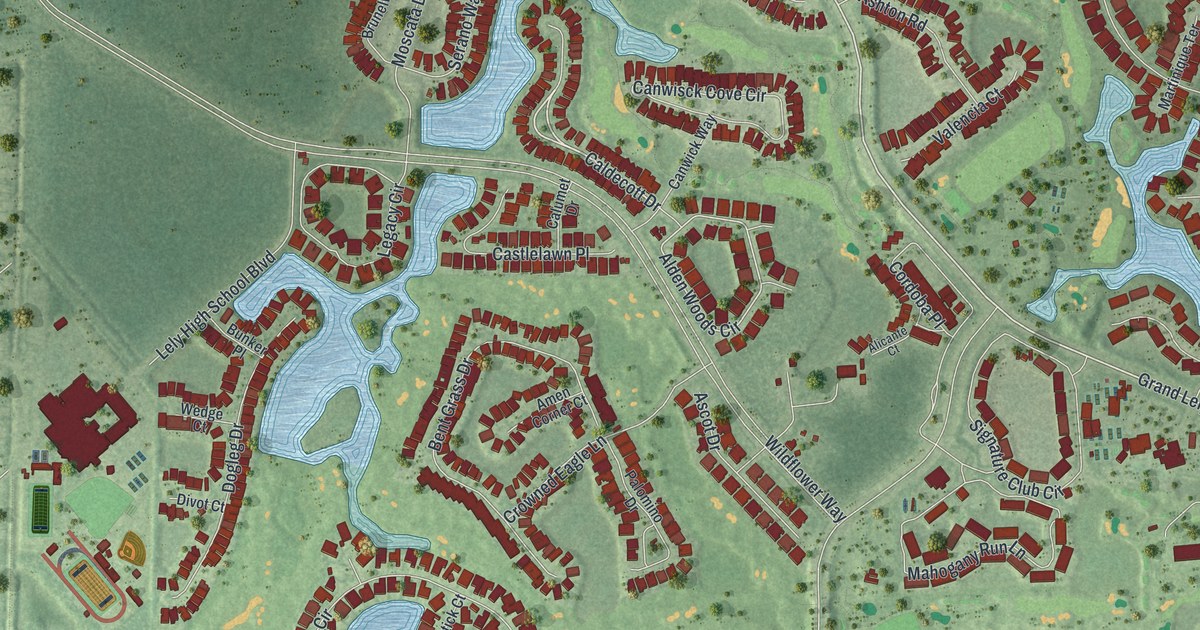 Map of Lely Resort, Florida in 2026