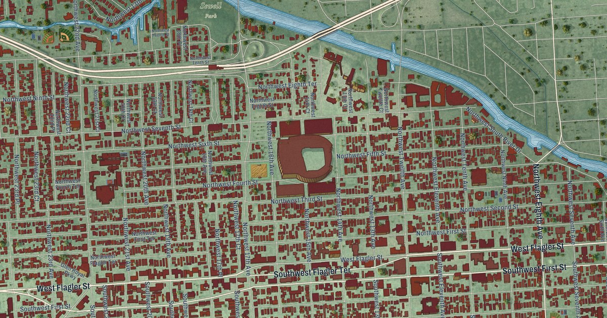 Detailed Map of Little Havana, Florida