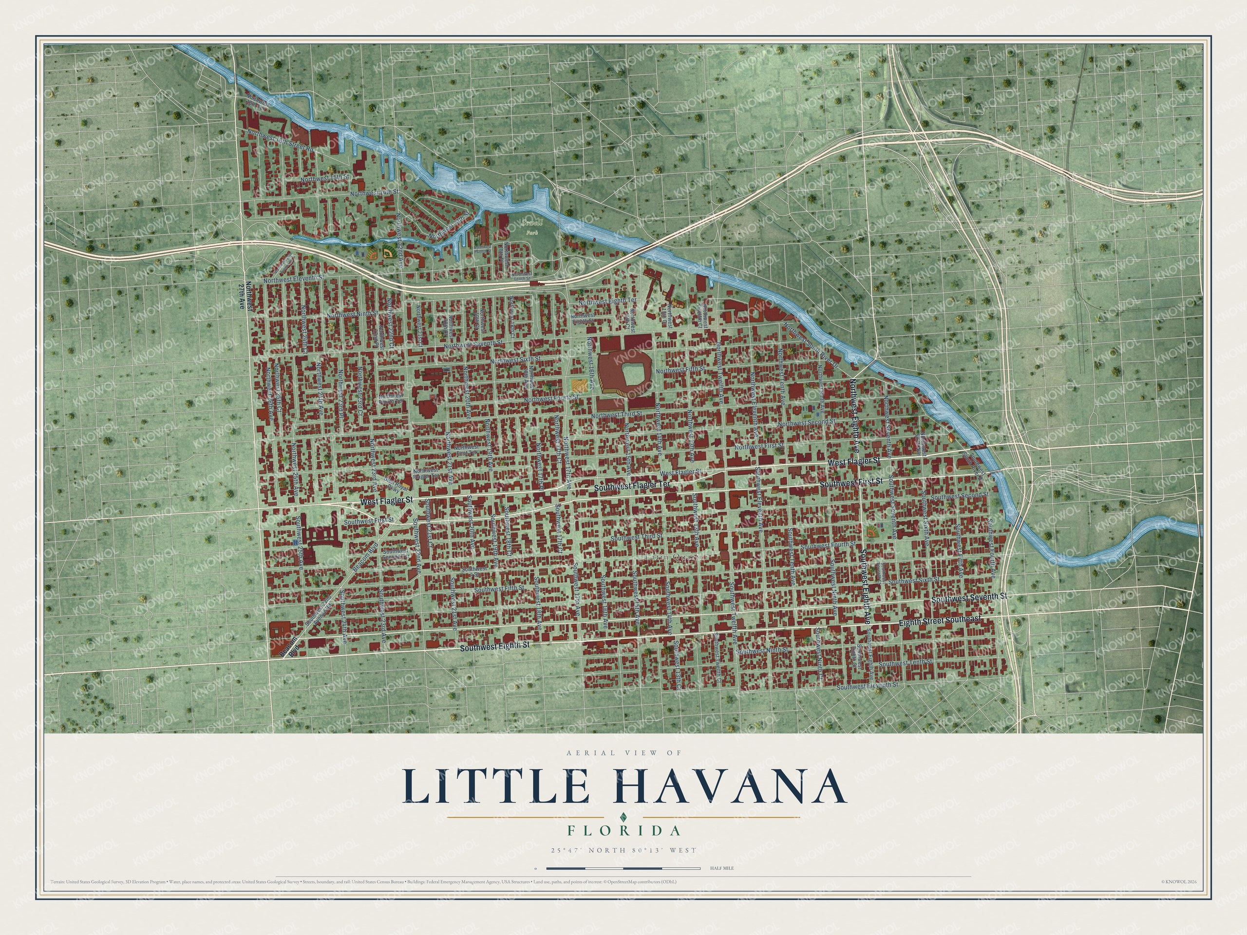 Watermarked full-map preview of Little Havana, Florida