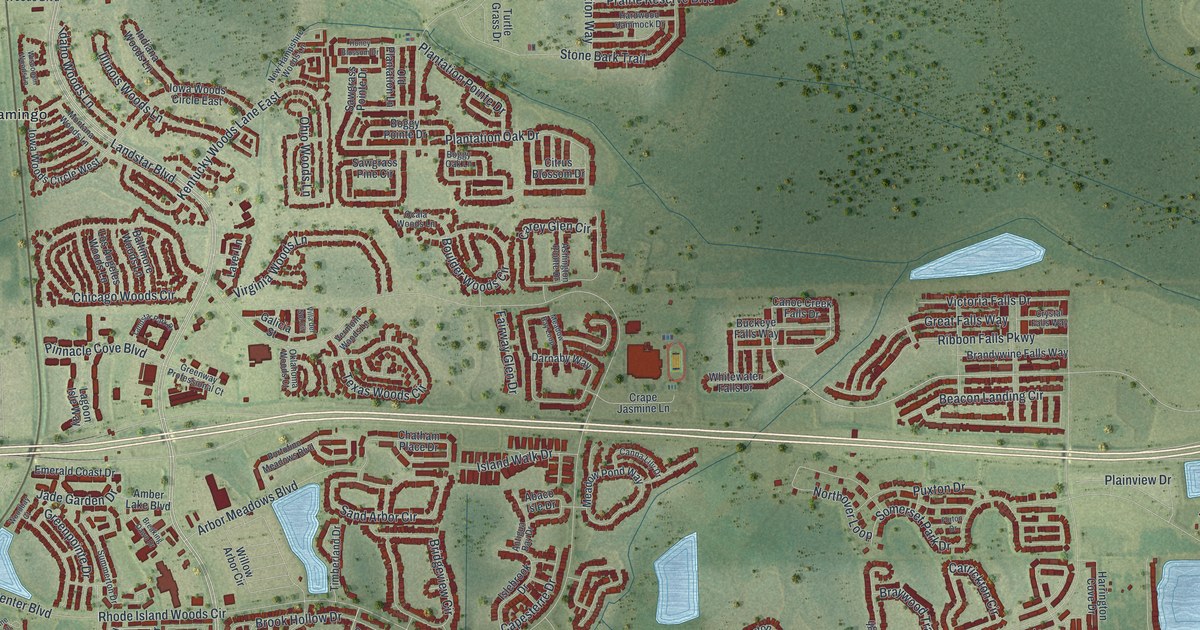 Map of Meadow Woods, Florida in 2026