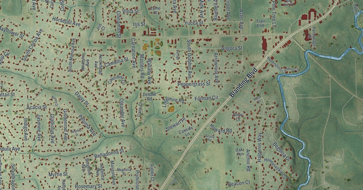 Detailed Map of Middleburg, Florida