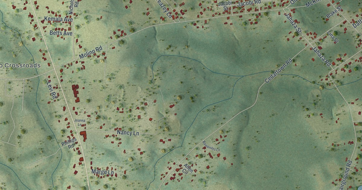 Map of Molino, Florida in 2026