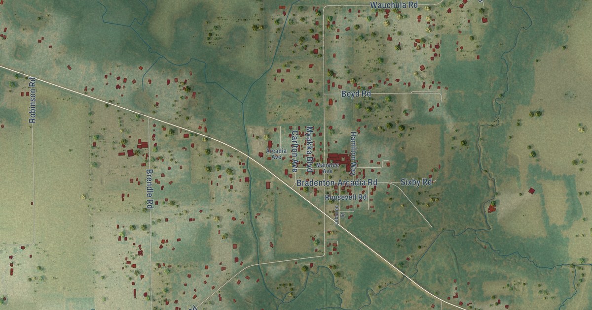 Detailed Map of Myakka City, Florida