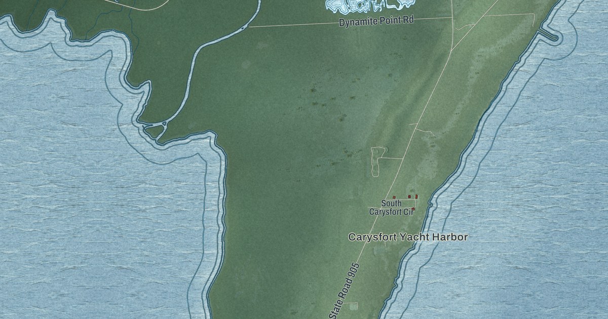 Map of North Key Largo, Florida in 2026