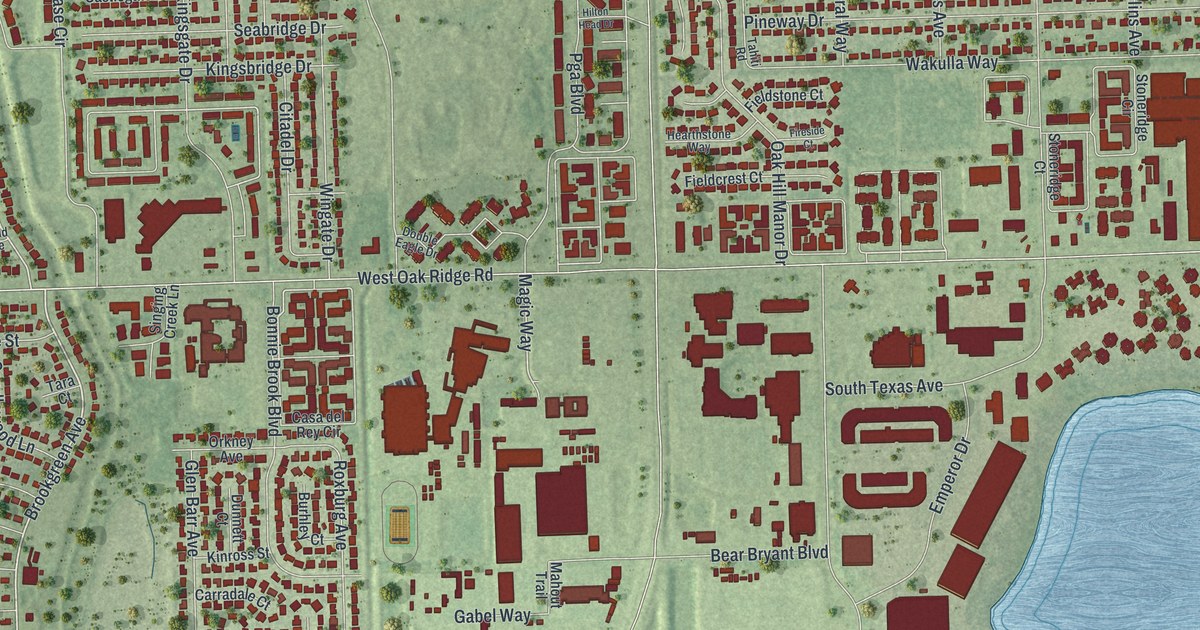 Map of Oak Ridge, Florida in 2026