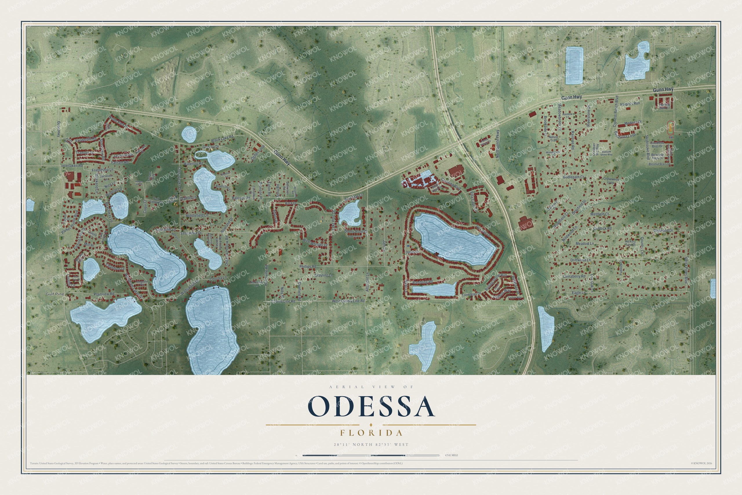 Watermarked full-map preview of Odessa, Florida