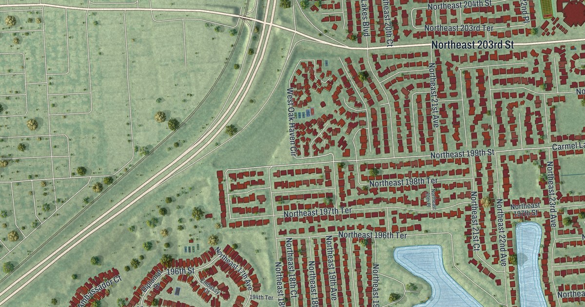 Map of Ojus, Florida in 2026