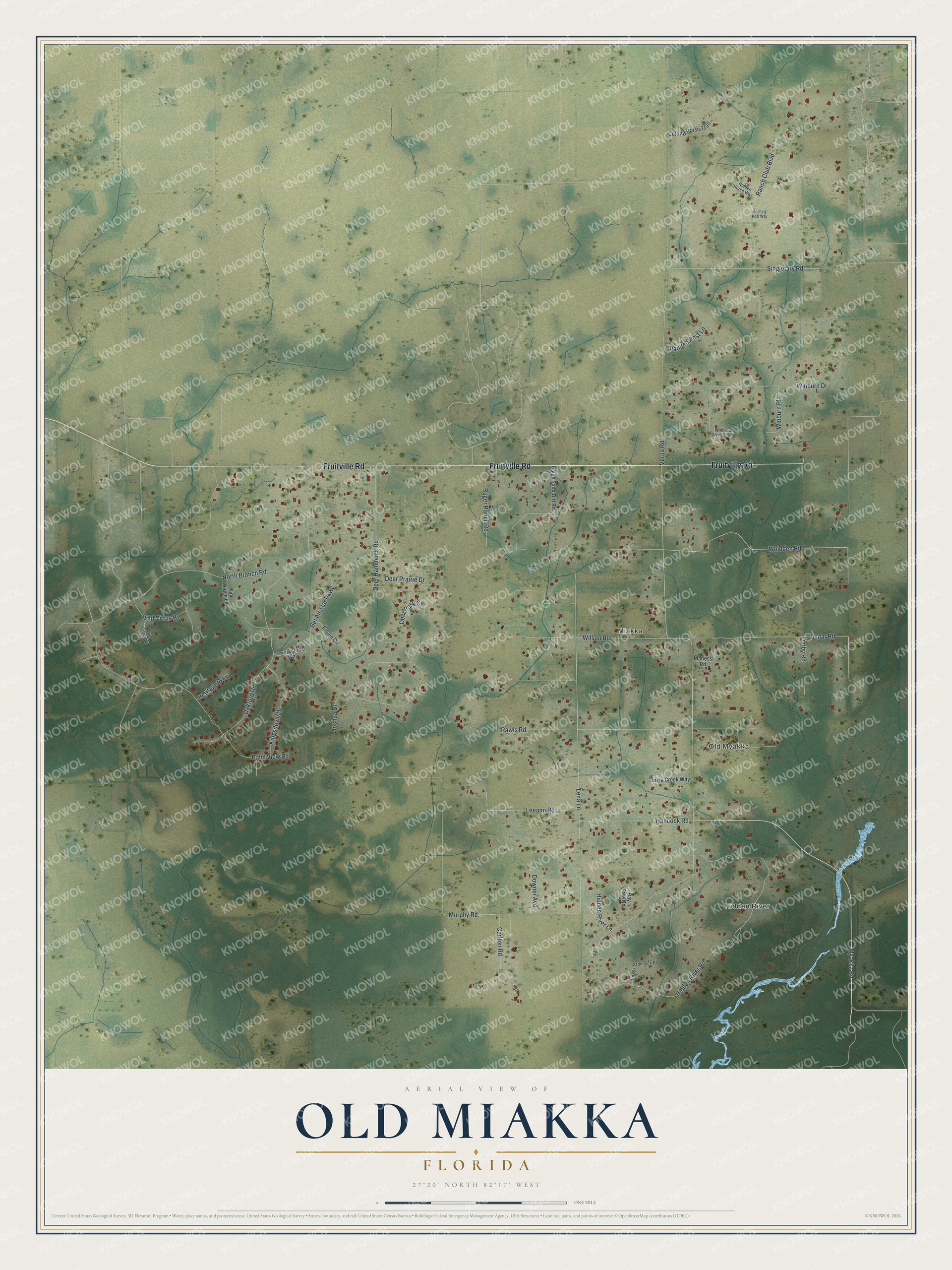 Watermarked full-map preview of Old Miakka, Florida