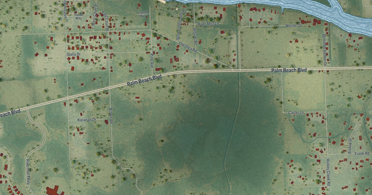 Map of Olga, Florida in 2026