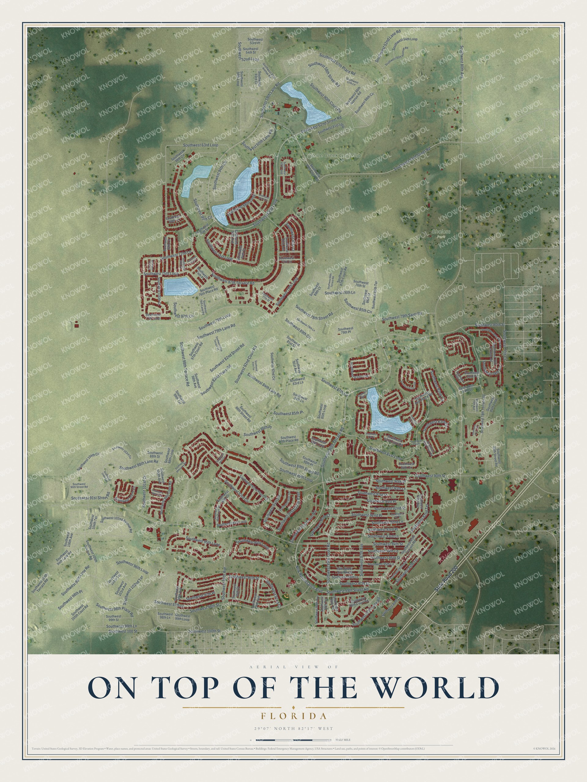 Watermarked full-map preview of On Top of the World, Florida