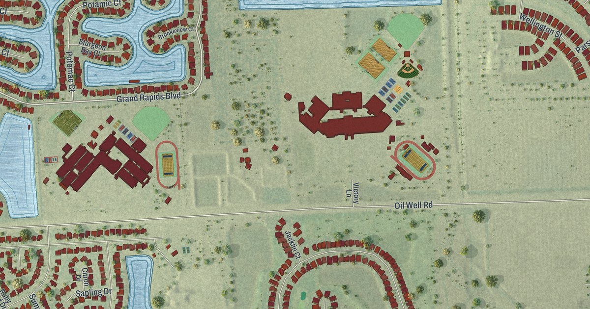 Map of Orangetree, Florida in 2026