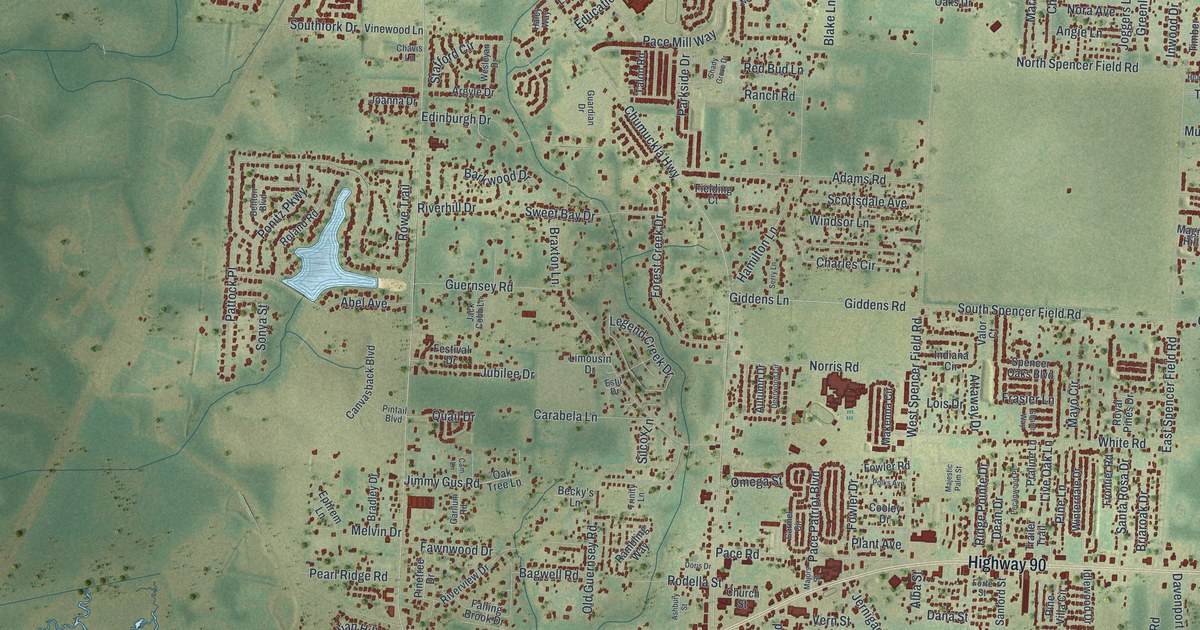 Map of Pace, Florida in 2026