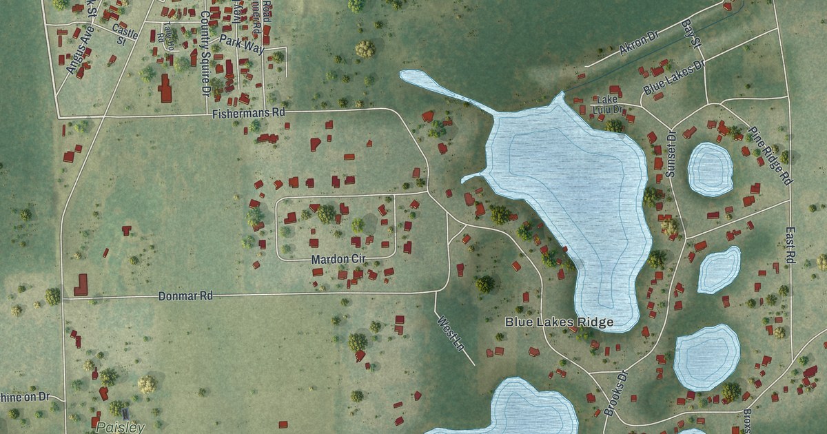Map of Paisley, Florida in 2026