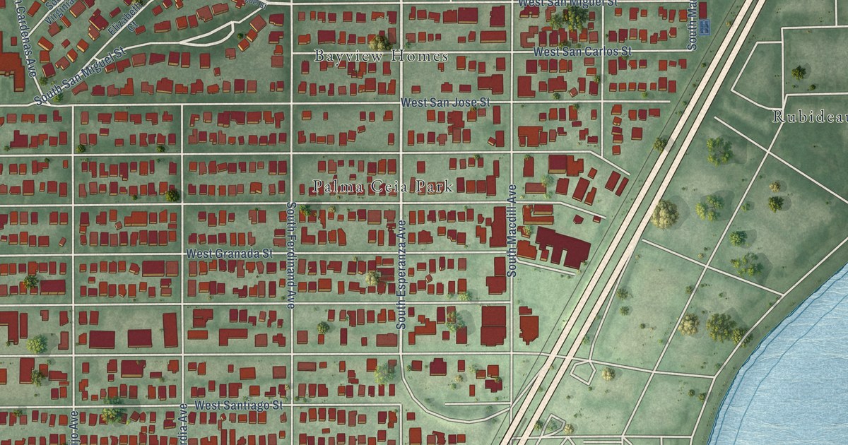 Detailed Map of Palma Ceia, Florida