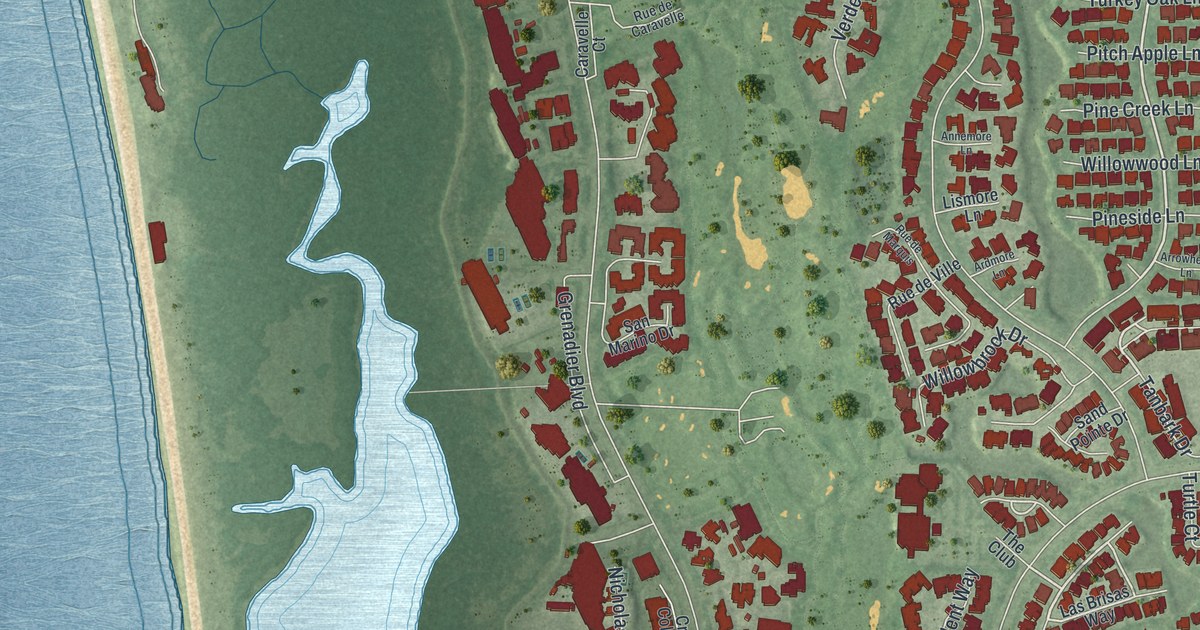 Map of Pelican Bay, Florida in 2026