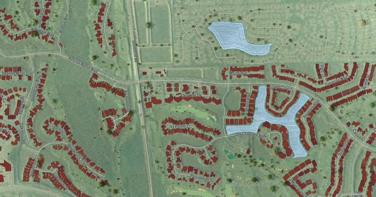 Map of Pelican Marsh, Florida in 2026