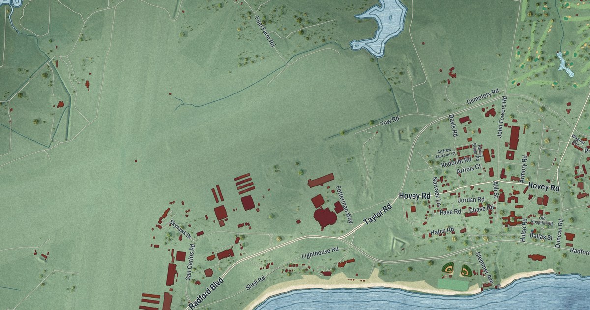 Map of Pensacola Station, Florida in 2026