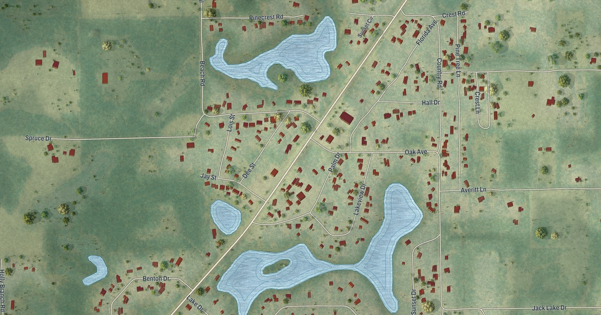 Map of Pine Lakes, Florida in 2026
