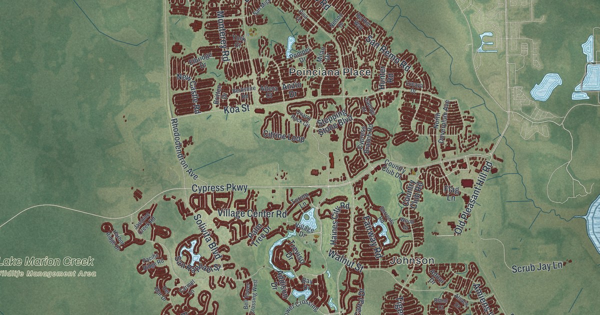Map of Poinciana, Florida in 2026